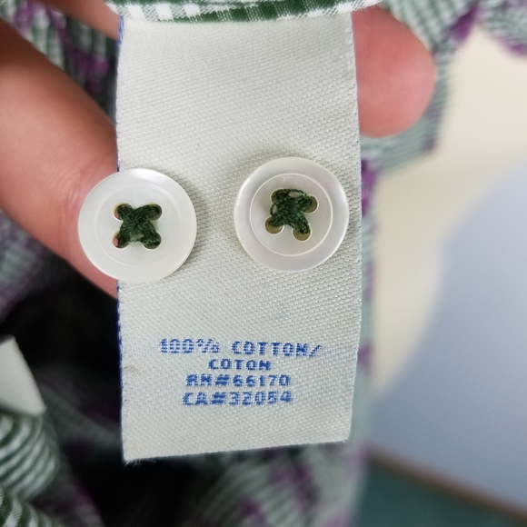 Anthro Odille Purple & Green Eyelet Button Down 5 for $30 - Picture 5 of 9